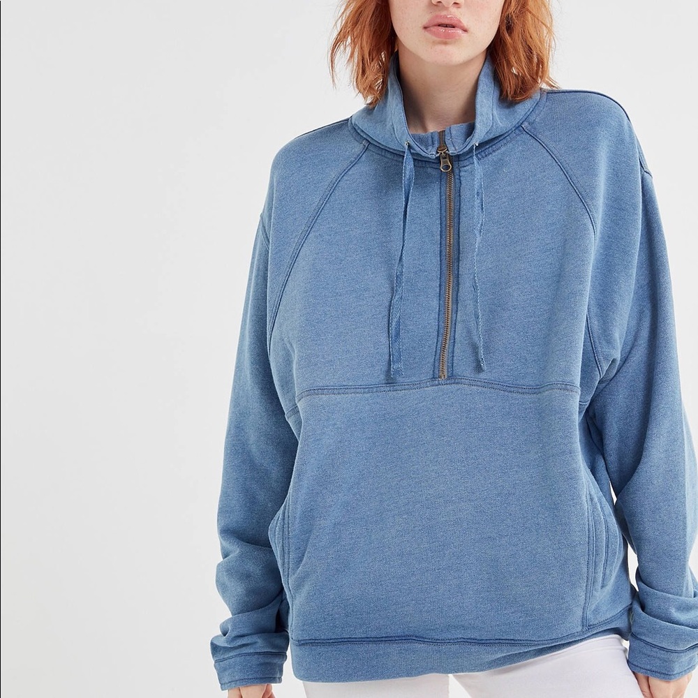 URBAN OUTFITTER DAKOTA HALF-ZIP POPOVER SWEATSHIRT